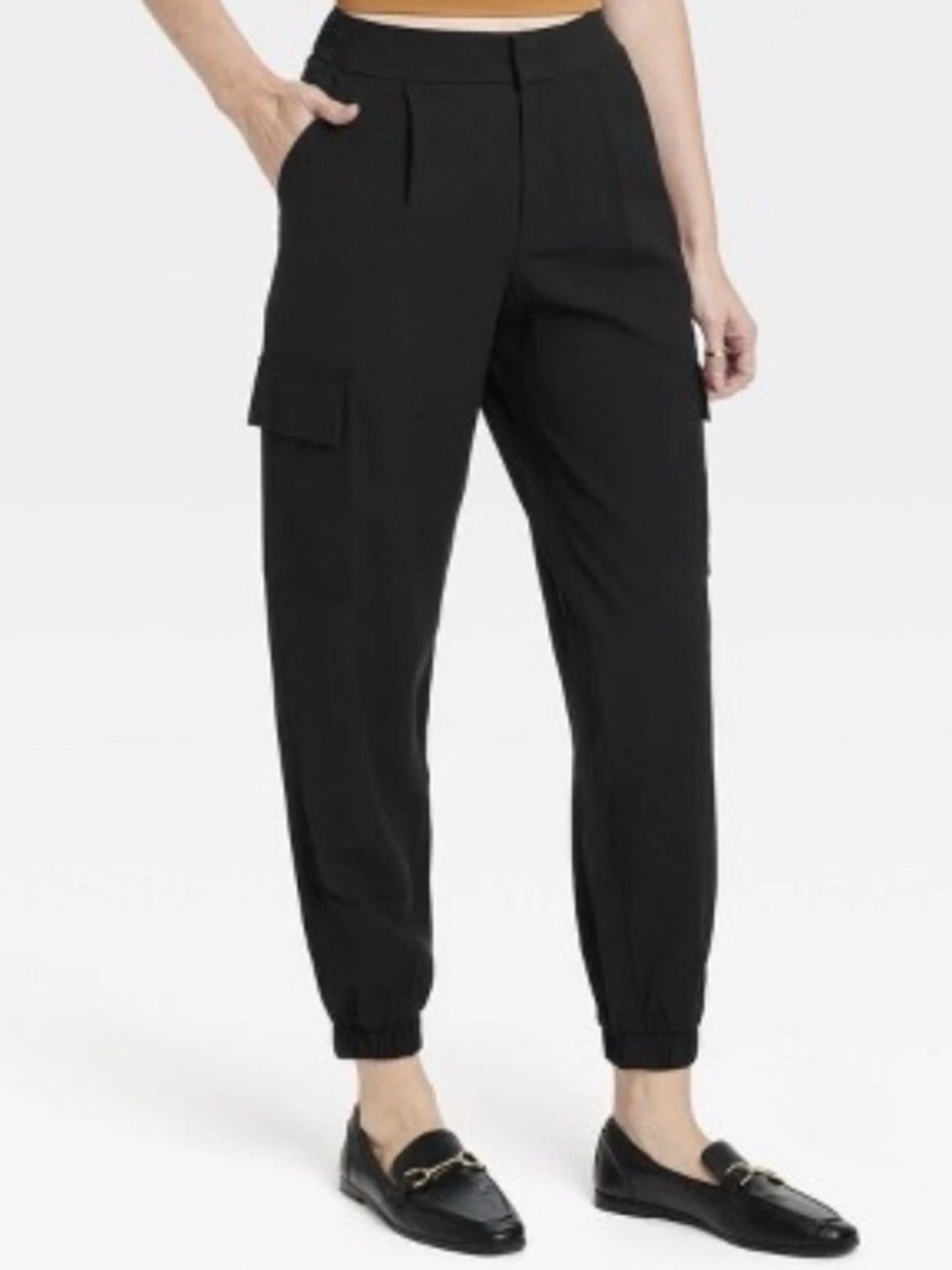 a new day Black Cargo Jogger Pants